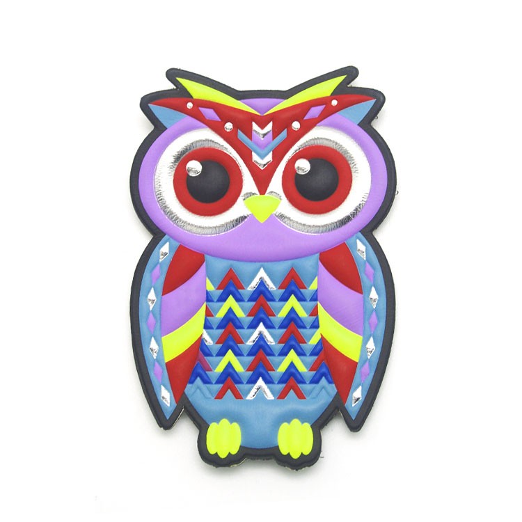 东莞厂家定做批发卡通魔术贴徽章布贴服装香蕉成人网站定制个性猫头鹰补丁贴